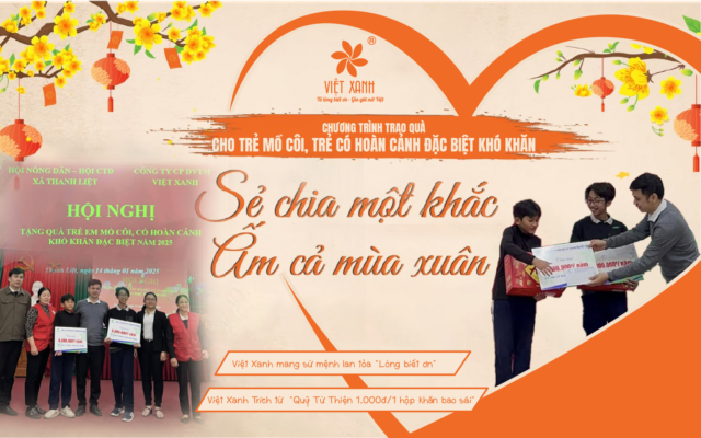 Việt Xanh trao quà cho trẻ em có hoàn cảnh khó khăn