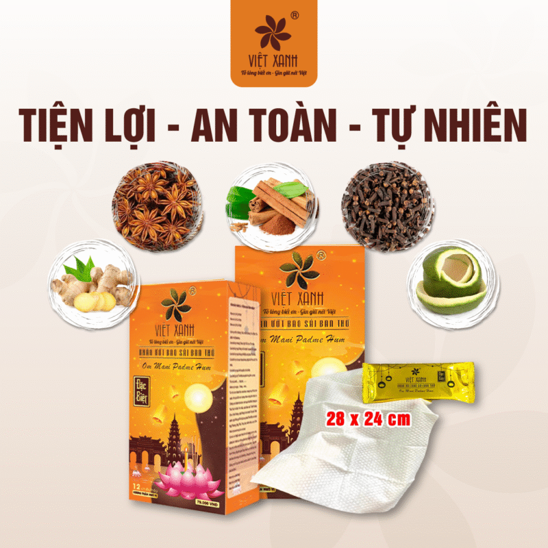 Khăn Ướt Bao Sái Ban Thờ Việt Xanh Bản VIP