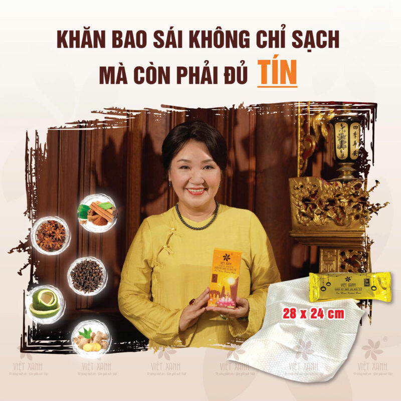 ảnh cô ngân quỳnh - khăn bao sái