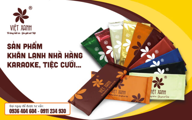 Mua khăn giấy ướt, khăn ướt nhà hàng, khách sạn cao cấp giá tận xưởng tại Việt Xanh