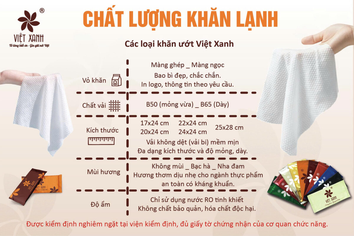 Vì sao khăn ướt nhà hàng Việt Xanh lại ưu việt hơn?