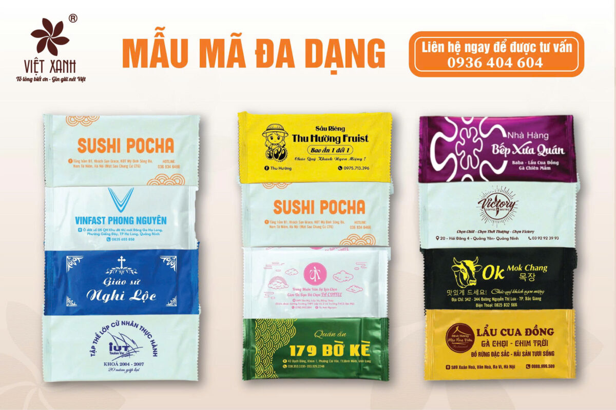 Một số mẫu khăn tại Việt Xanh 