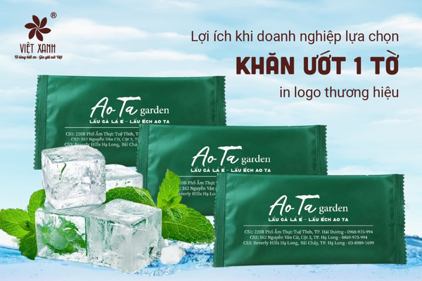 Lợi ích khi doanh nghiệp lựa chọn khăn ướt 1 tờ in logo thương hiệu