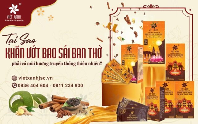 khăn báo sái ban thờ