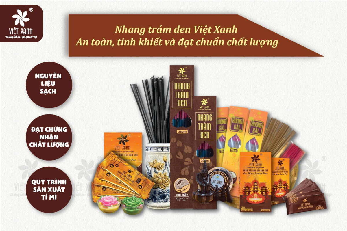 Nhang trám đen Việt Xanh - An toàn, tinh khiết và đạt chuẩn chất lượng