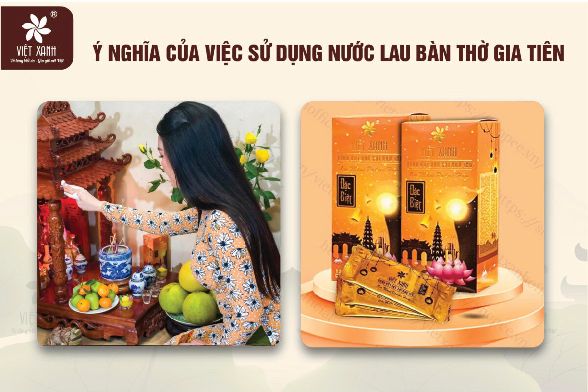 Ý nghĩa của việc sử dụng nước lau bàn thờ gia tiên