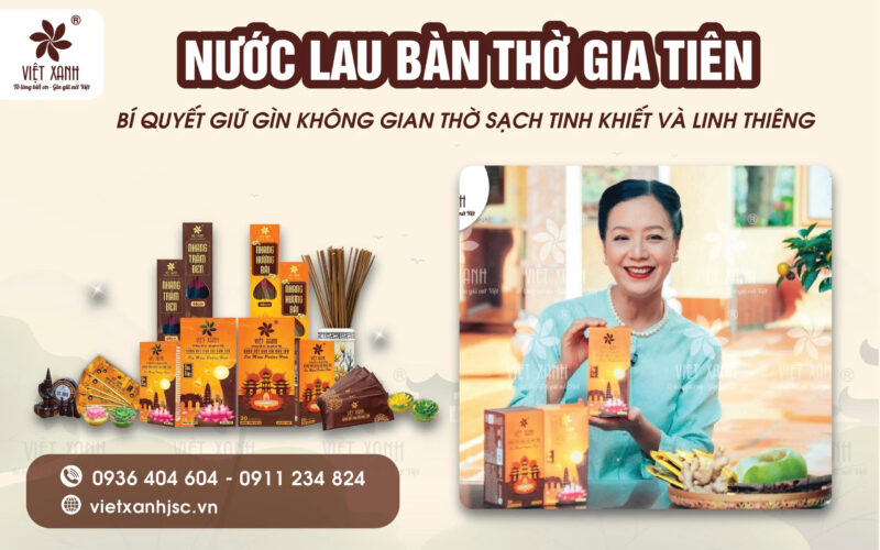 nước lau ban thờ gia tiên
