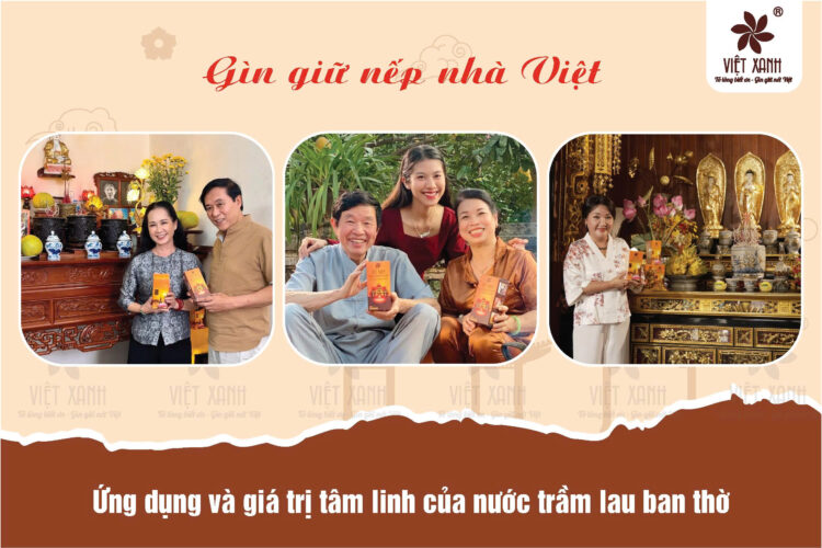 Ứng dụng và giá trị tâm linh của nước trầm lau ban thờ