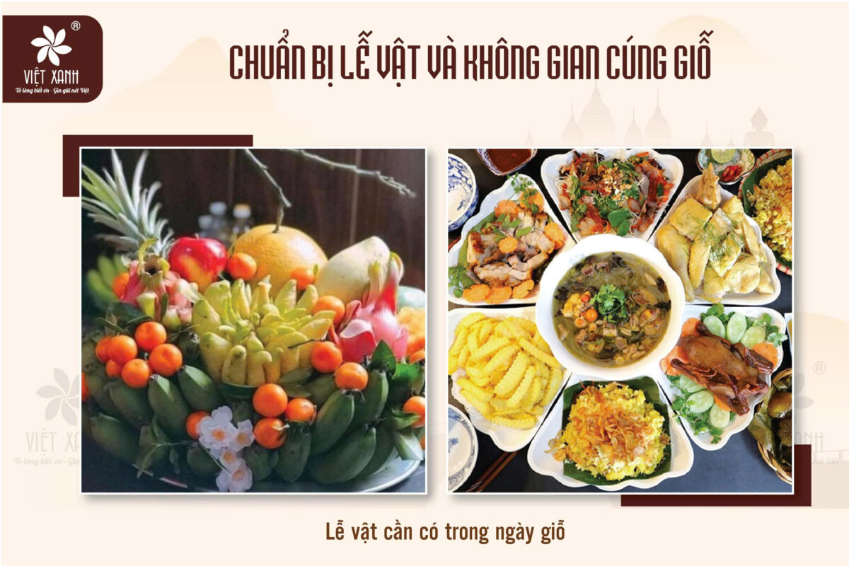 Chuẩn bị lễ vật và không gian cúng giỗ