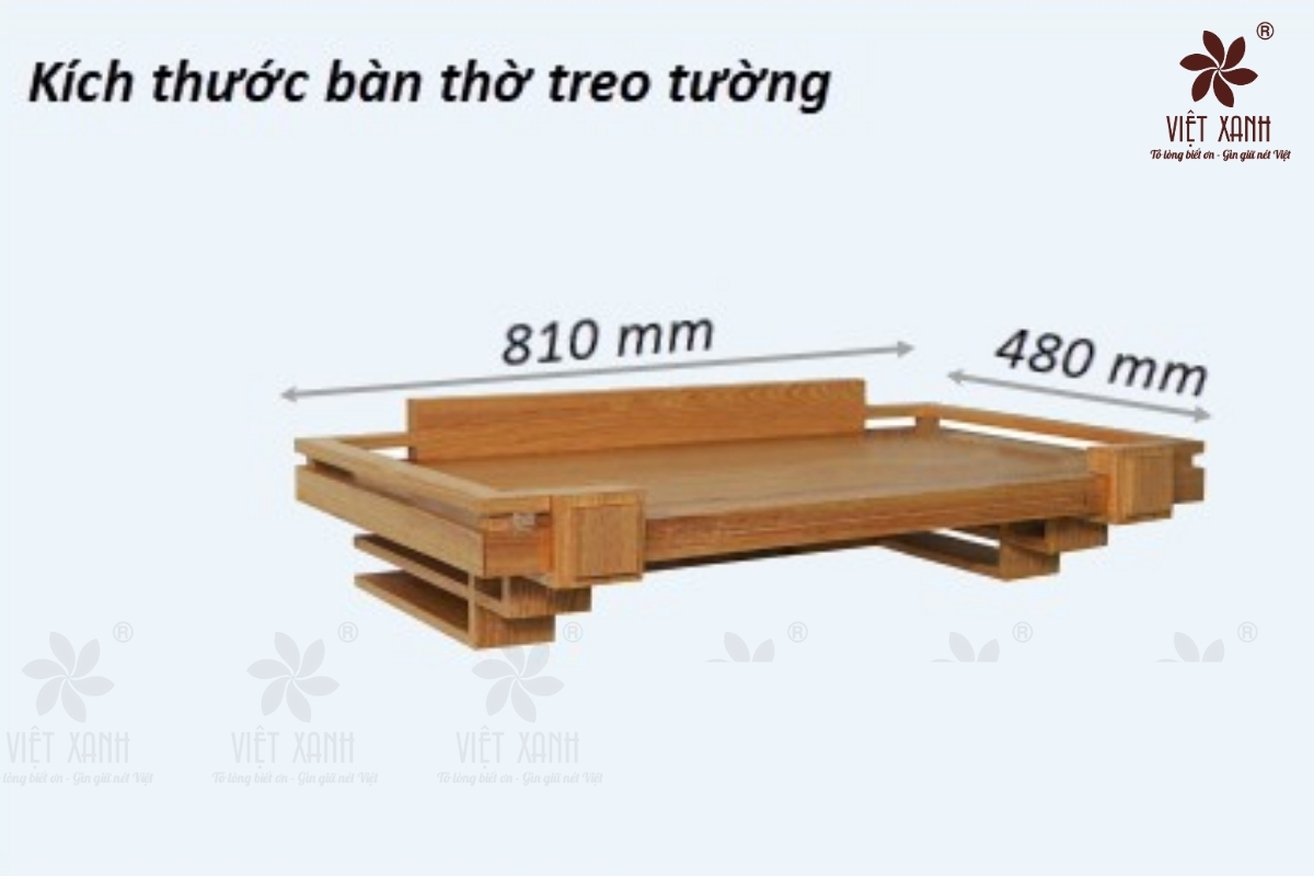 Cách chọn kích thước bàn thờ treo tường kích thước lỗ ban