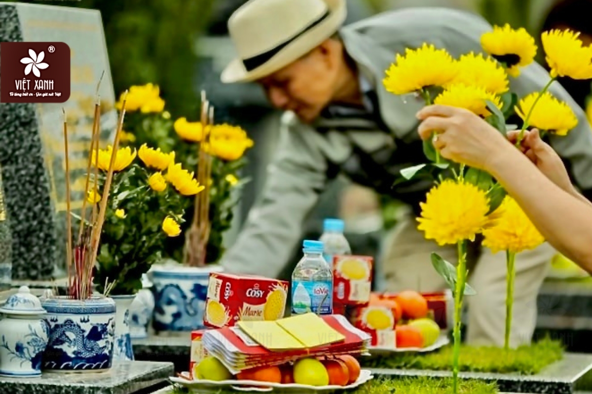 mâm đồ cúng thanh minh ngoài mộ cơ bản