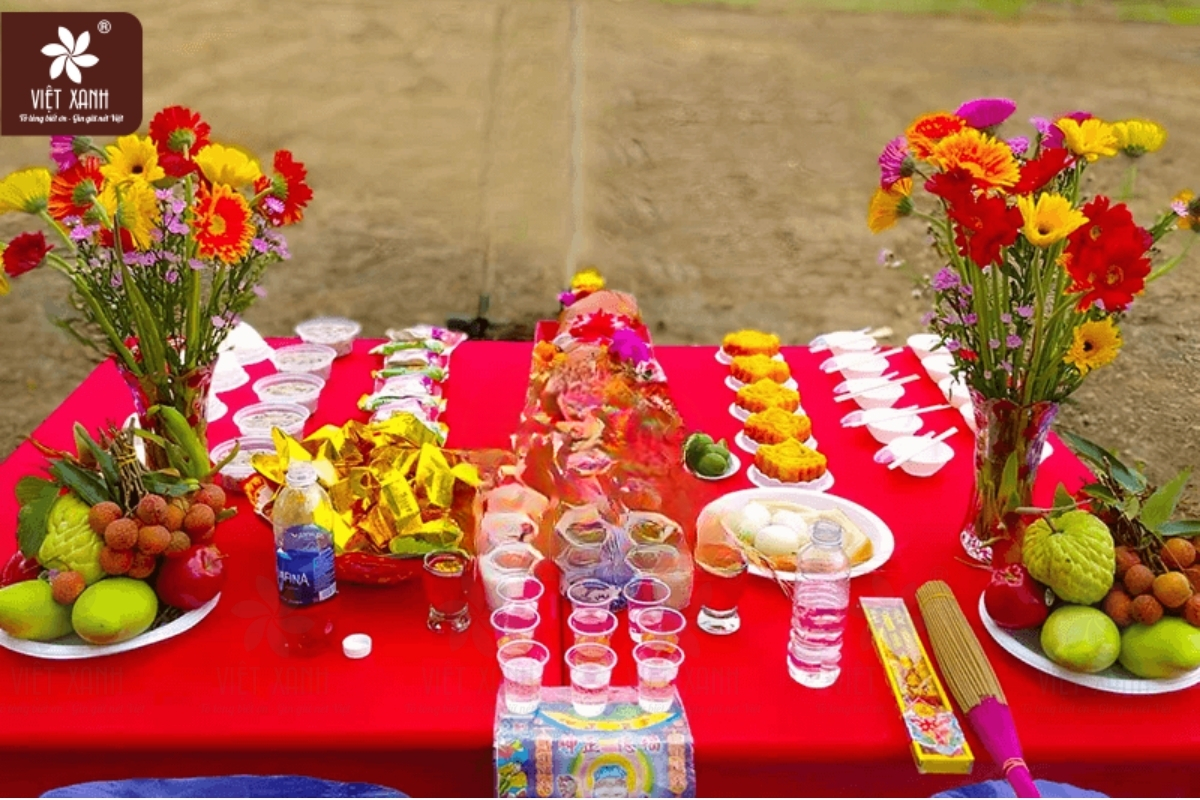 Mâm lễ dâng Quan Thần linh, Thổ Địa bản xứ