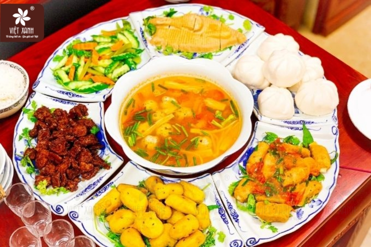 Thực đơn cỗ chay thanh tịnh