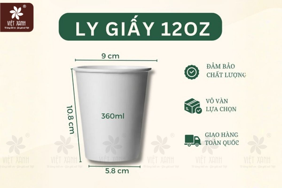 Tiêu chuẩn đánh giá một chiếc ly giấy 360ml chất lượng cao