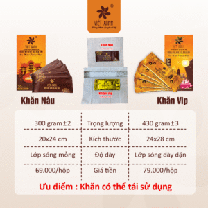 so sánh 2 loại khăn bao sái
