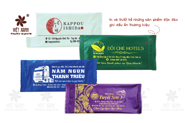 Đặt in khăn lạnh, logo lên vỏ khăn lạnh tại Việt Xanh