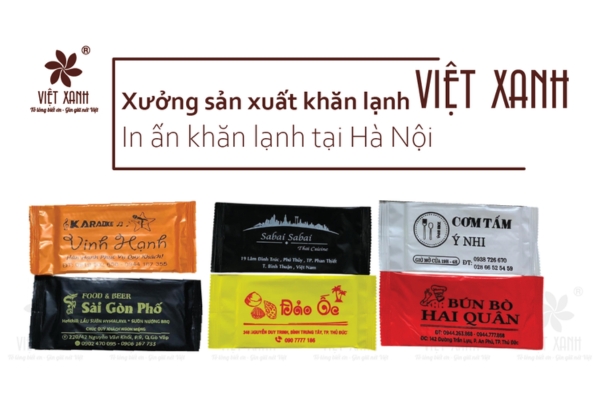 Việt Xanh - xưởng sản xuất khăn lạnh, in ấn khăn lạnh tại Hà Nội