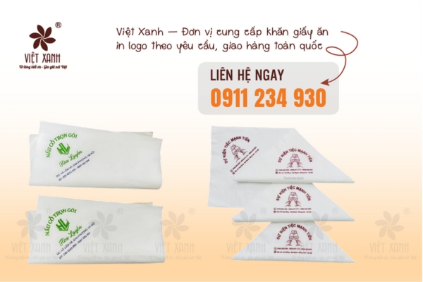 Chất lượng sản phẩm khăn giấy in logo tại Việt Xanh?