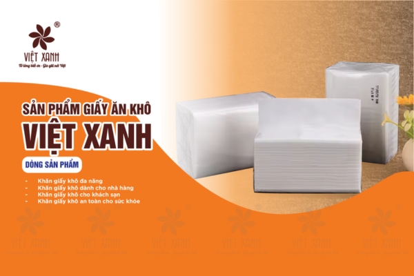 Sản phẩm khăn giấy khô của Việt Xanh