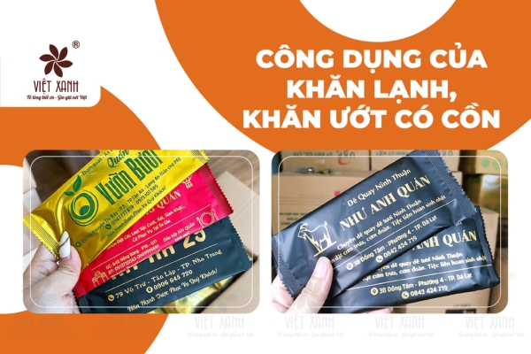 Công dụng của khăn lạnh, khăn ướt có cồn