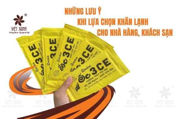 Những lưu ý khi lựa chọn khăn lạnh dành cho nhà hàng, khách sạn