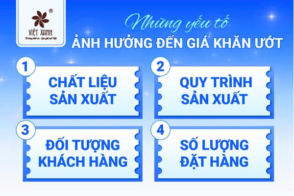 Những yếu tố ảnh hưởng đến giá khăn ướt