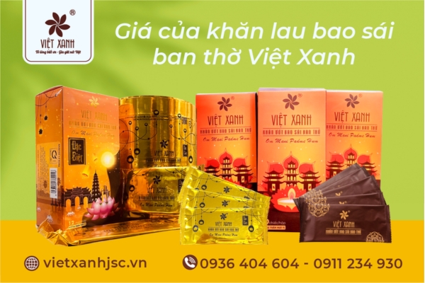 Giá của khăn lau bao sái ban thờ Việt Xanh