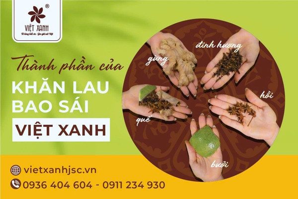 Thành phần của khăn lau bao sái Việt Xanh