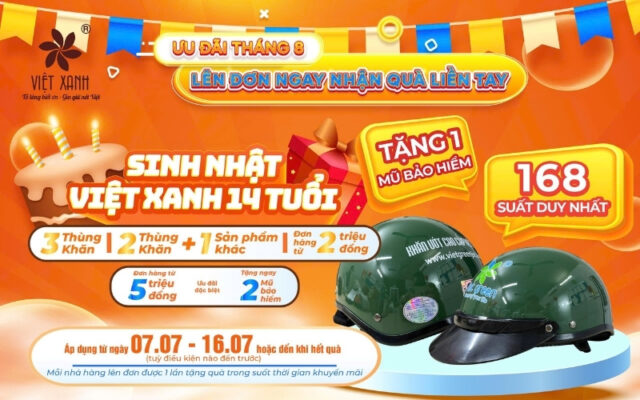 chương trình khuyến mại tháng 8
