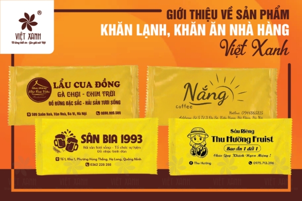 Giới thiệu về sản phẩm khăn lạnh, khăn ăn nhà hàng Việt Xanh