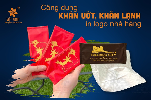 Công dụng của những chiếc khăn ướt, khăn lạnh in logo nhà hàng