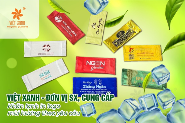 Việt Xanh - Đơn vị sản xuất, cung cấp khăn lạnh in logo, mùi hương theo yêu cầu