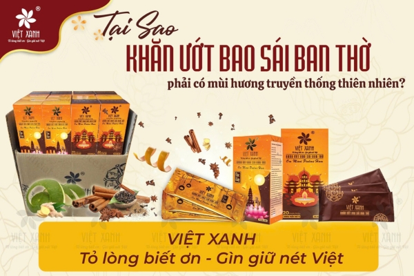 Tai sao khăn ướt bao sái ban thờ phải có mùi hương ngũ vị truyền thống