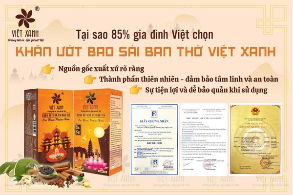 Tại sao 85% gia đình Việt chọn Khăn giấy ướt bao sái ban thờ Việt Xanh