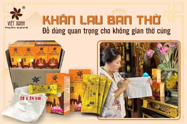 Khăn lau ban thờ - Đồ dùng quan trọng cho không gian thờ cúng