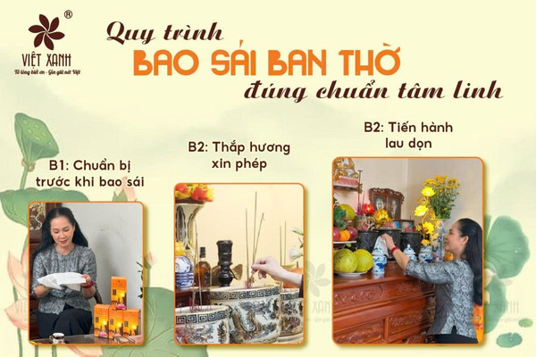 Quy trình bao sái ban thờ đúng chuẩn tâm linh