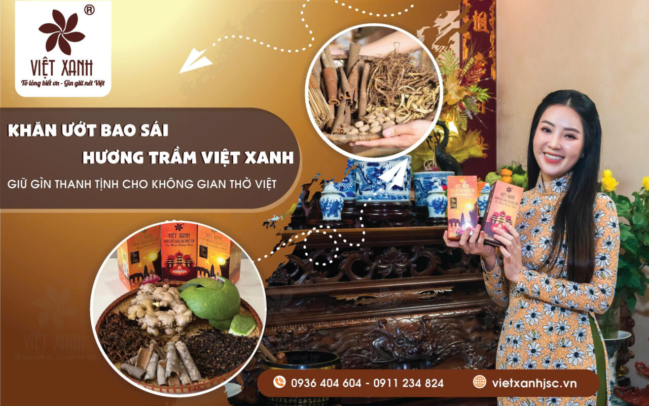 khăn ướt bao sái hương trầm