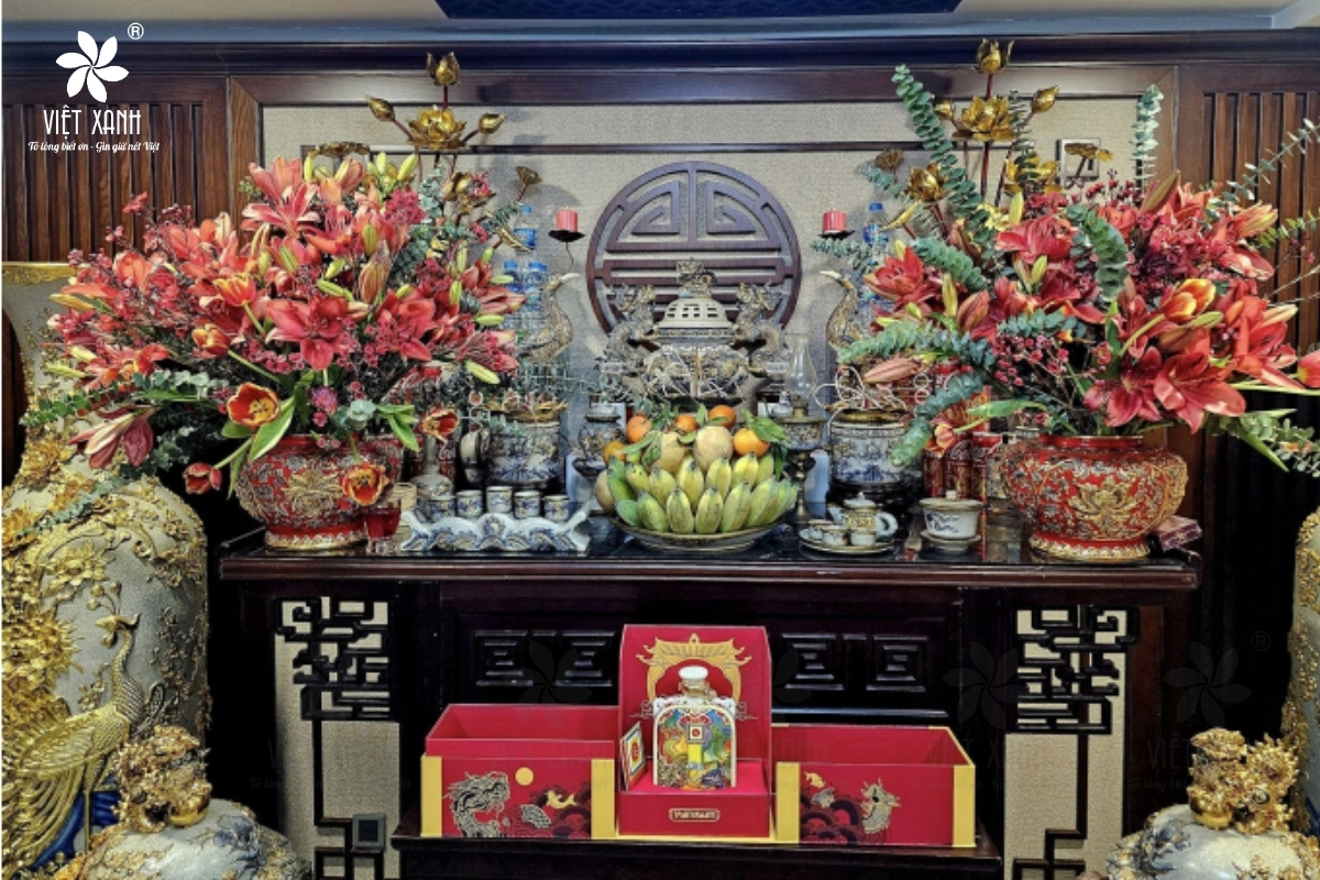 Những lưu ý và kiêng kỵ khi cắm hoa bàn thờ