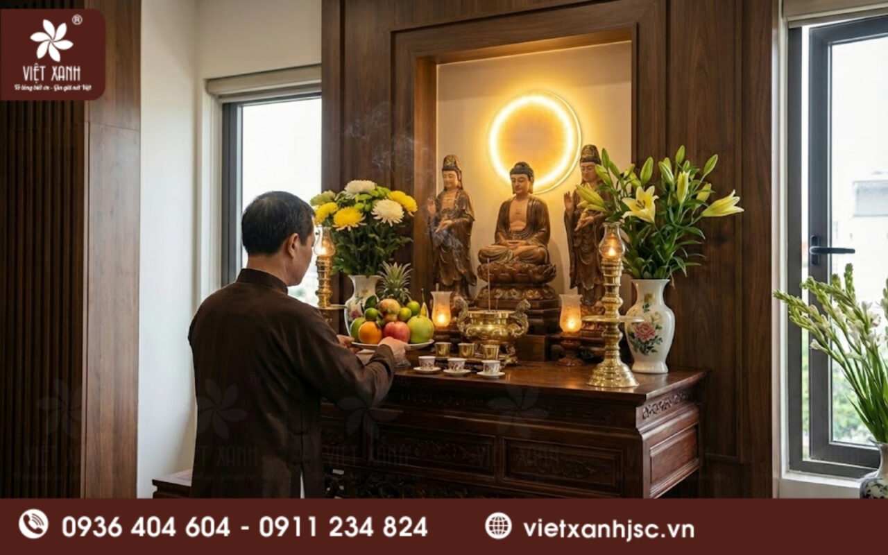 văn bao sái bàn thờ phật