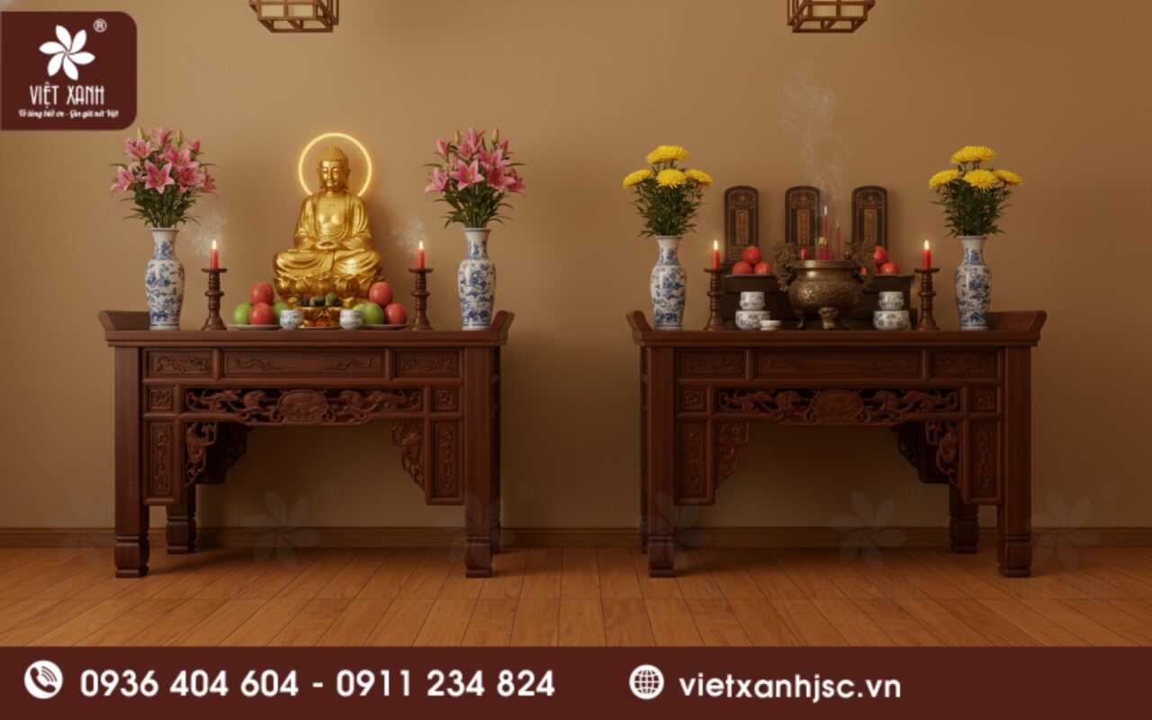 cách bài trí ban thờ theo phong thủy