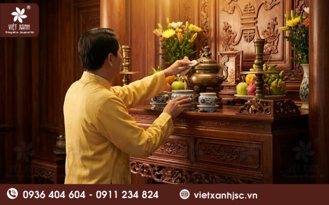 ý nghĩa của việc bao sái ban thờ