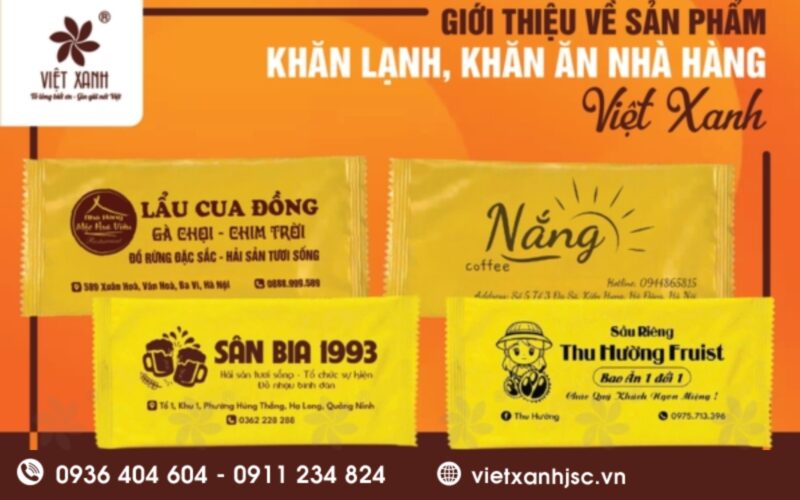 khăn giấy ướt nhà hàng