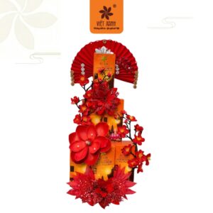 Tháp Khăn Cúng Dường Hoa Đỏ