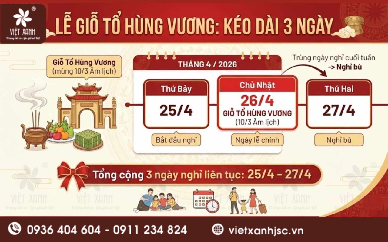 lịch nghỉ lễ giỗ tổ hùng vương