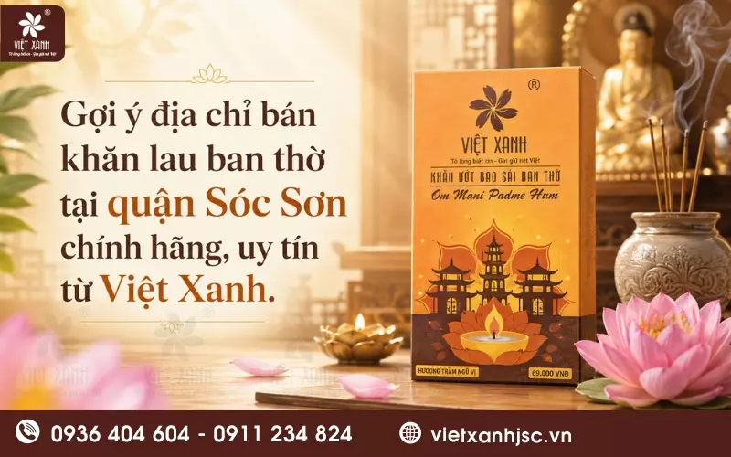 khăn lau ban thờ tại quận sóc sơn