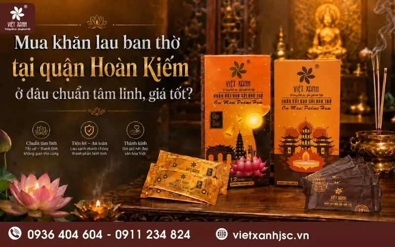 khăn lau ban thờ tại quận hoàn kiếm