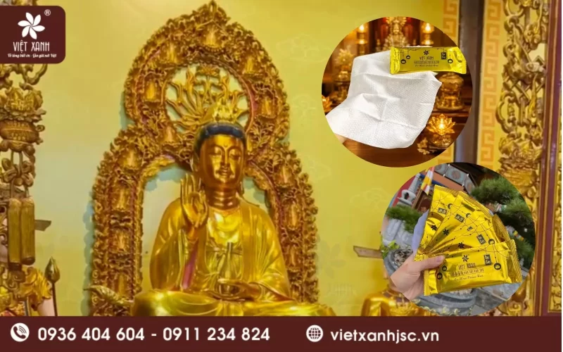 khăn lau tượng Phật