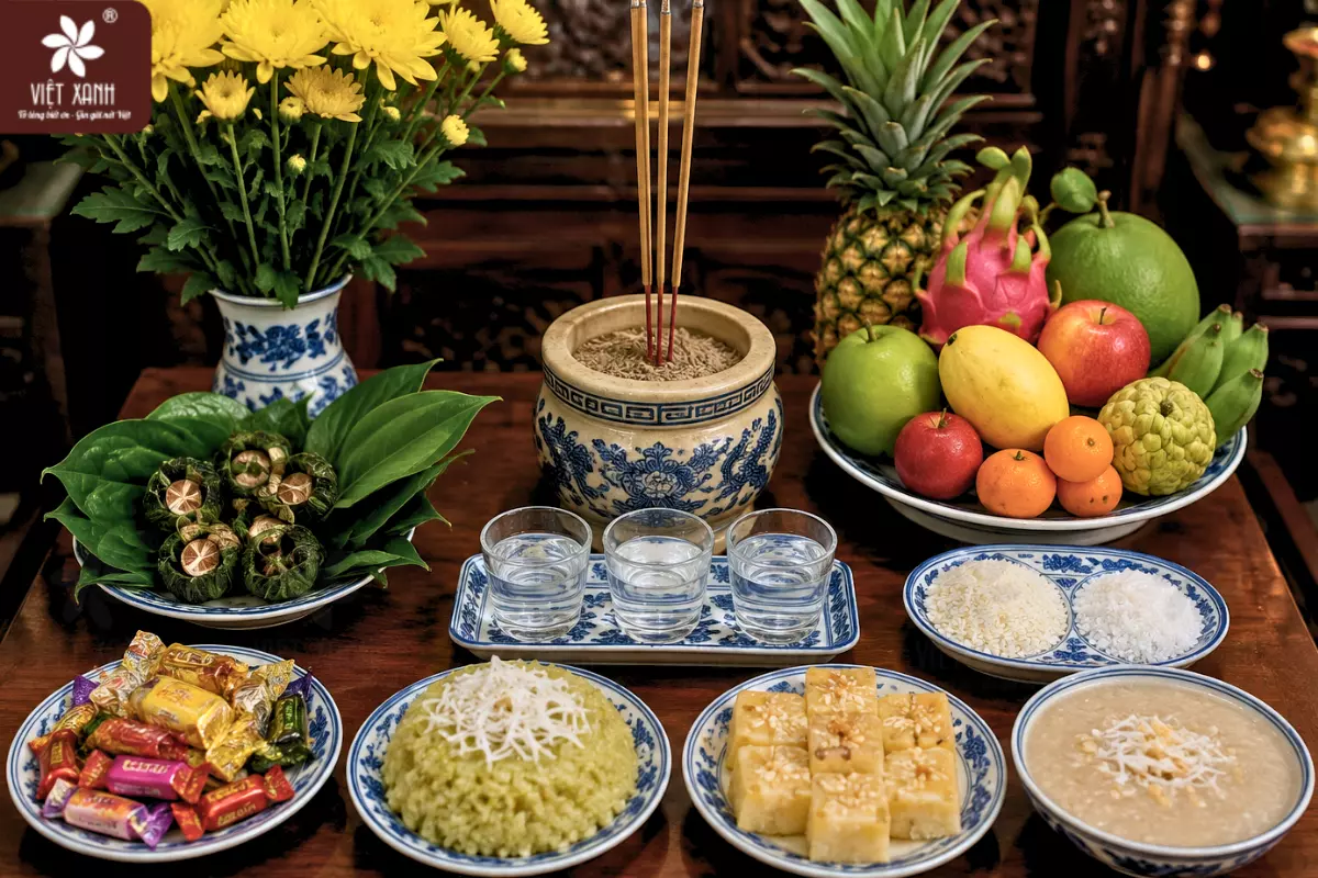 mâm lễ chay cúng Thổ Công