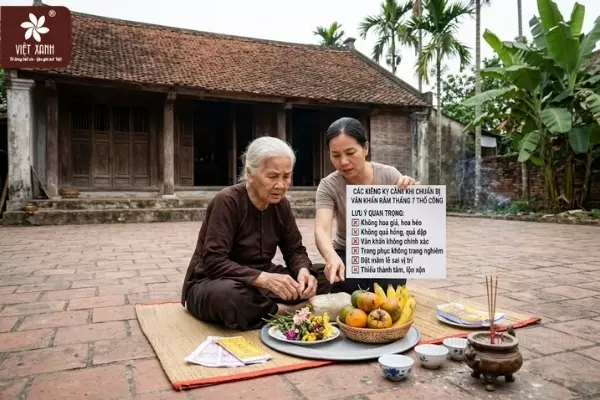 Các kiêng kỵ cần tránh khi chuẩn bị văn khấn rằm tháng 7 thổ công