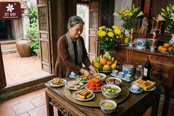 Các món ăn thiết yếu trong mâm cúng chay rằm tháng 7